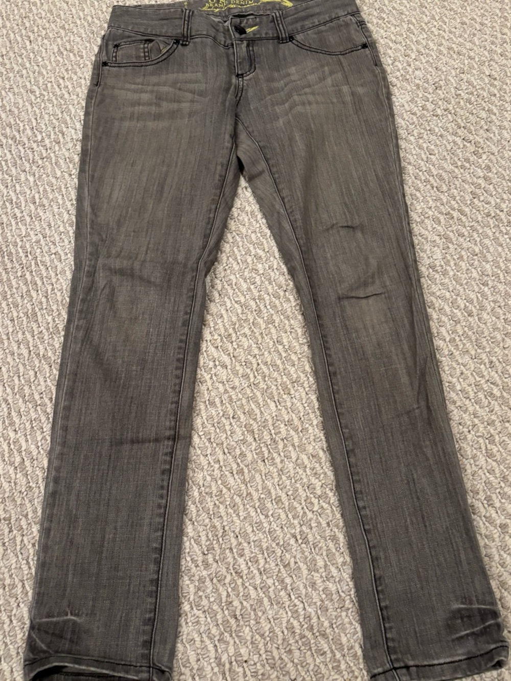 Vintage O'Neill Denim Women's Juniors Size 5 Dark Gray Straight Leg Jeans
